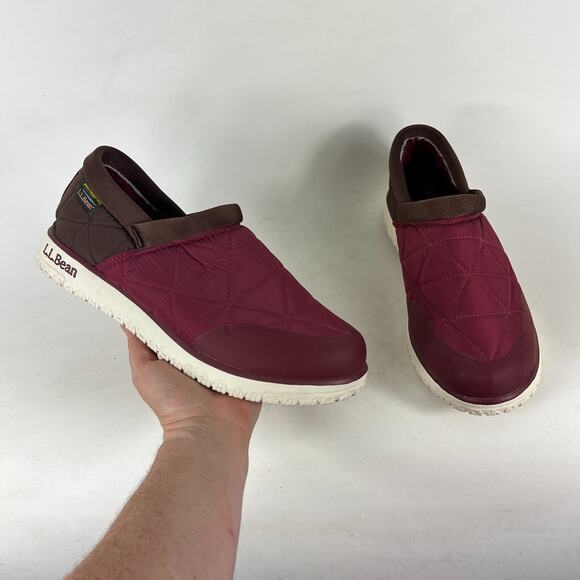 L.L. Bean Casual Shoes Men\'s 8 Red Brown Slip-On Waterproof Insulated Round Toe main image 4